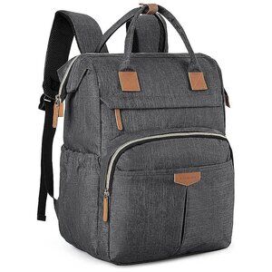 Backpack for Women, Laptop Backpack Fits 15.6 Inch Computer, Grey 2